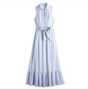 Draper James Blue Ruffled Maxi Sundress